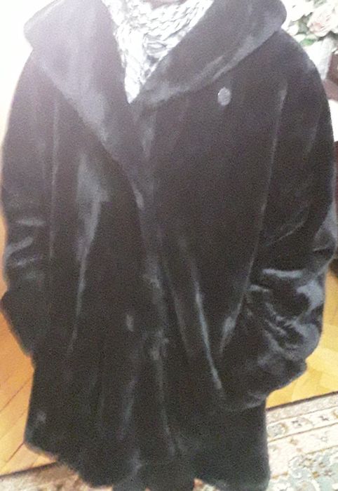 Haină damă blană sintetica monton dore.