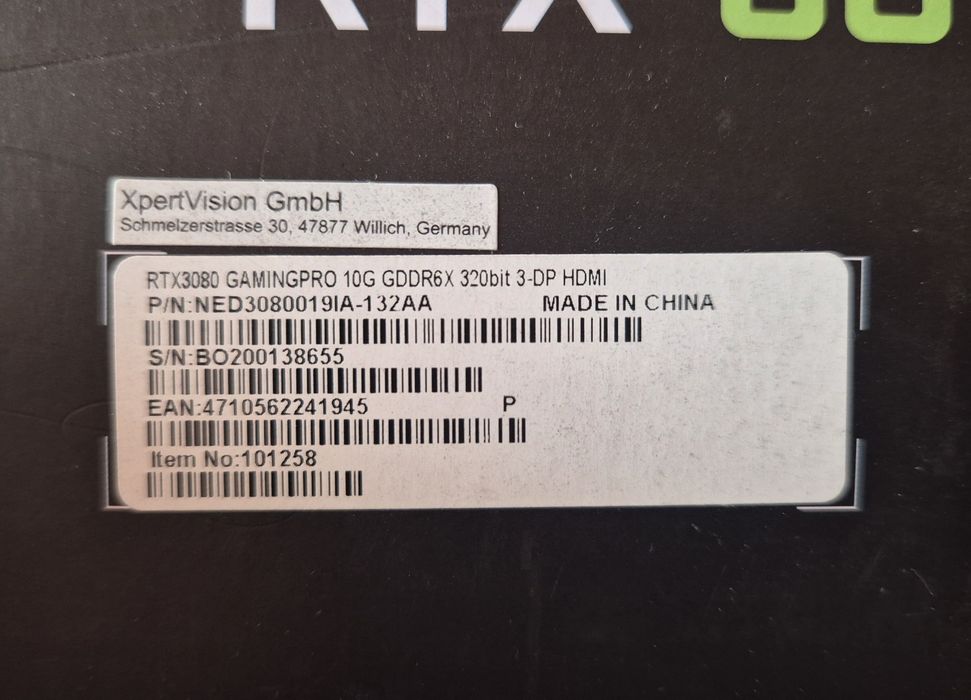 Palit RTX 3080 GamingPro
