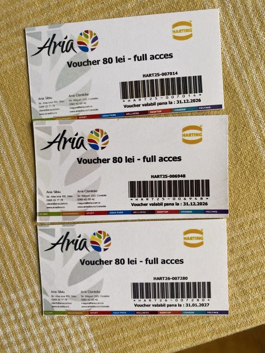 Voucher Aria Sibiu,Cisnadie