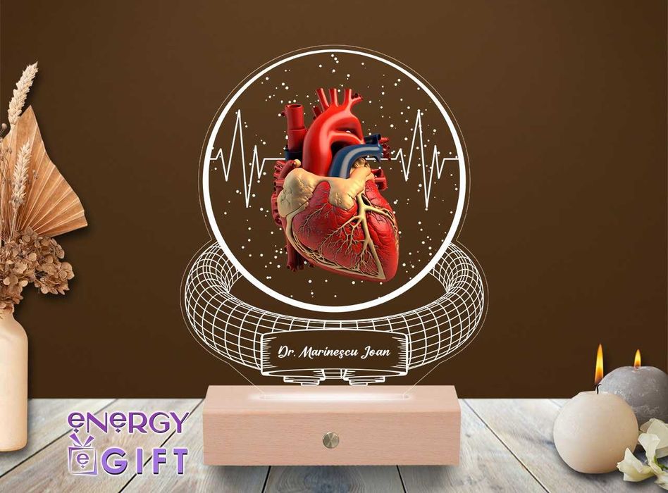 Lampa Led Personalizata – Medic Cardiolog