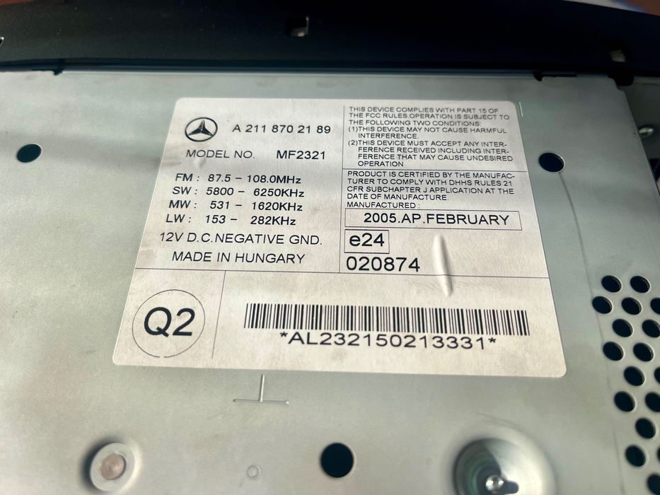 Радио cd mercedes e-class w211 модел mf2321