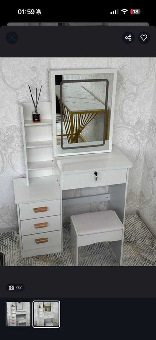 Макияж столик.  Парфюмерия столик. Туалетная столик