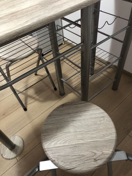 Set masă bucătărie cu 2 scaune 120 cm lungime x 40 cm lățime x 88 cm înălțime