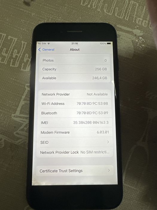 iphne 7 ,256 gb , liber reta