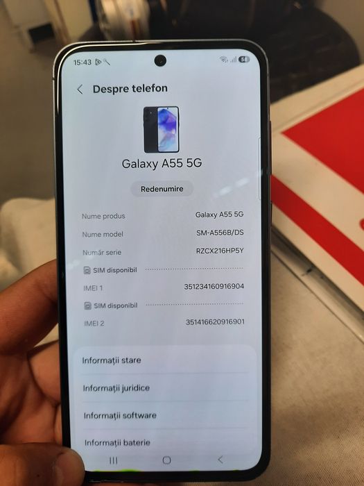 Vând samsung galaxy A55 5g cu probleme la display!