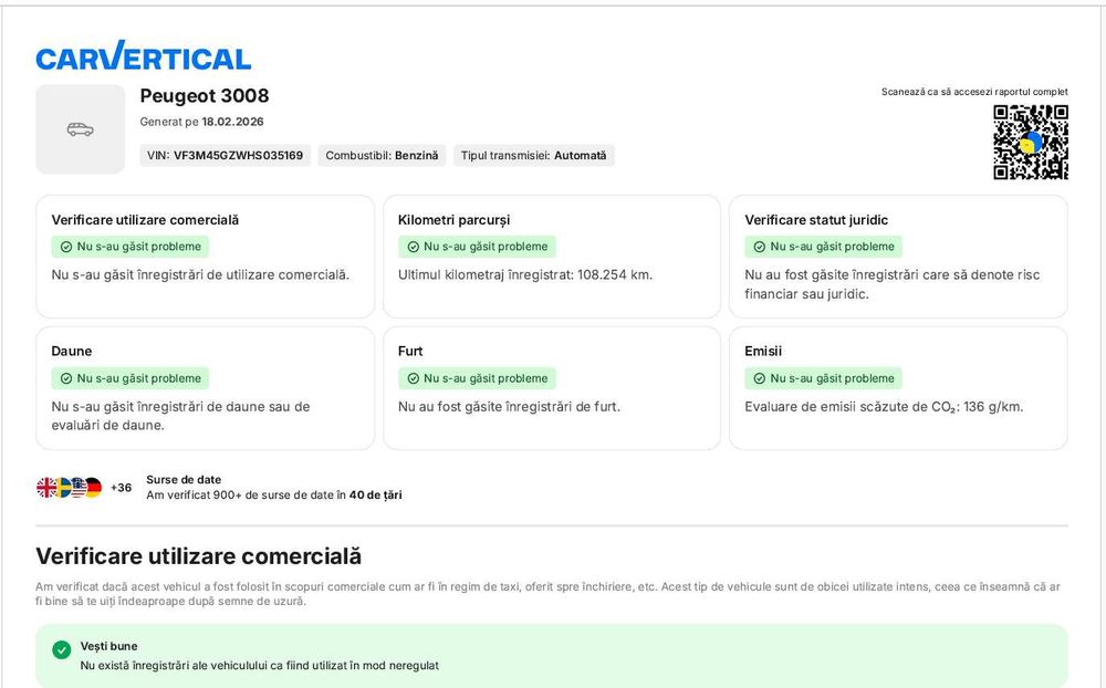 Peugeot 3008 GT Line / 165 CP / Panoramic / Scaune incalzite