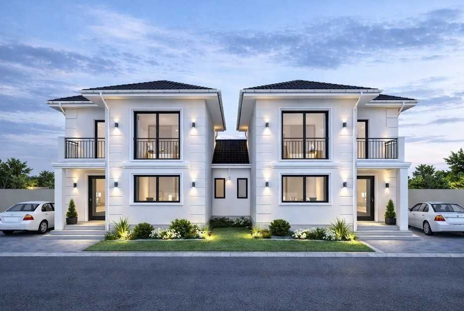 DUPLEX TIP CASĂ INDIVIDUALĂ - despartit prin camera tehnica