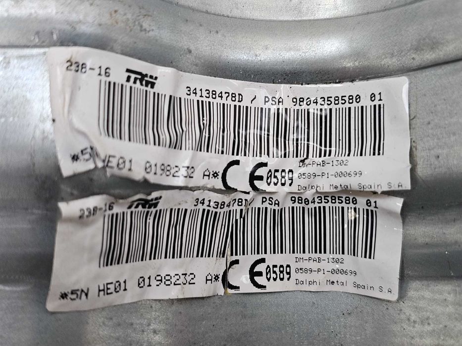 Airbag plafon / pasager Citroen C4 Cactus 2016 1.2 PureTech Cod OEM: 9804358580, 34141942D (5G3)