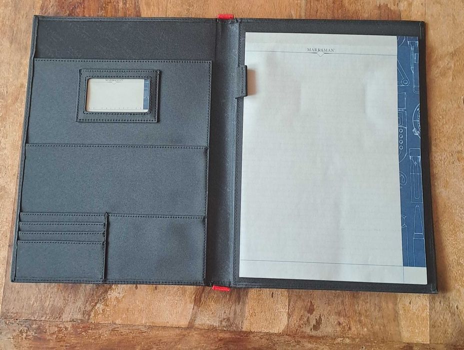 папка луксозна за документи черен червено без/с цип  Марксман Marksman