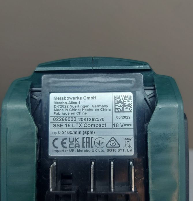 Акумулаторен саблен трион Metabo SSE 18 LTX Compact