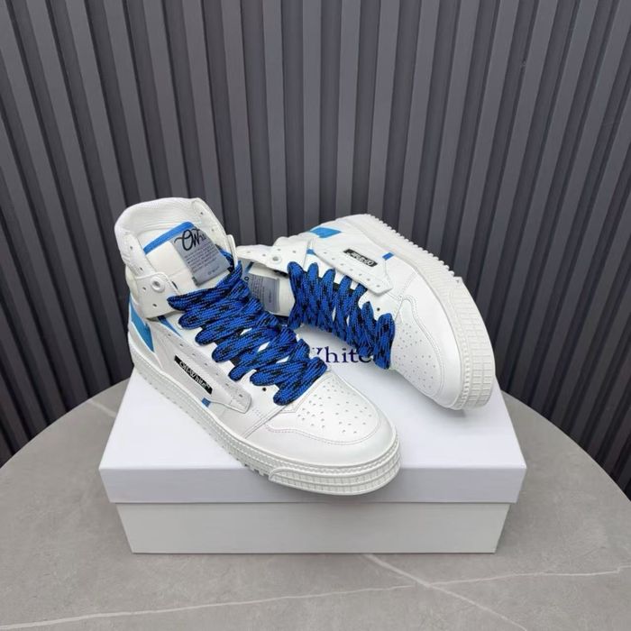 Off-White 3.0 Off Court leather sneakers White/Blue Poze Reale