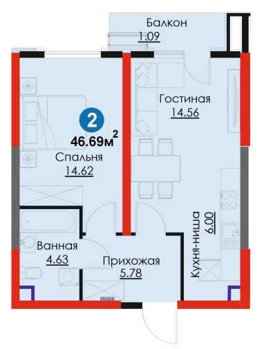 2 комнатная квартира Фергана йули | ПВ 11 000у.е. [GS]