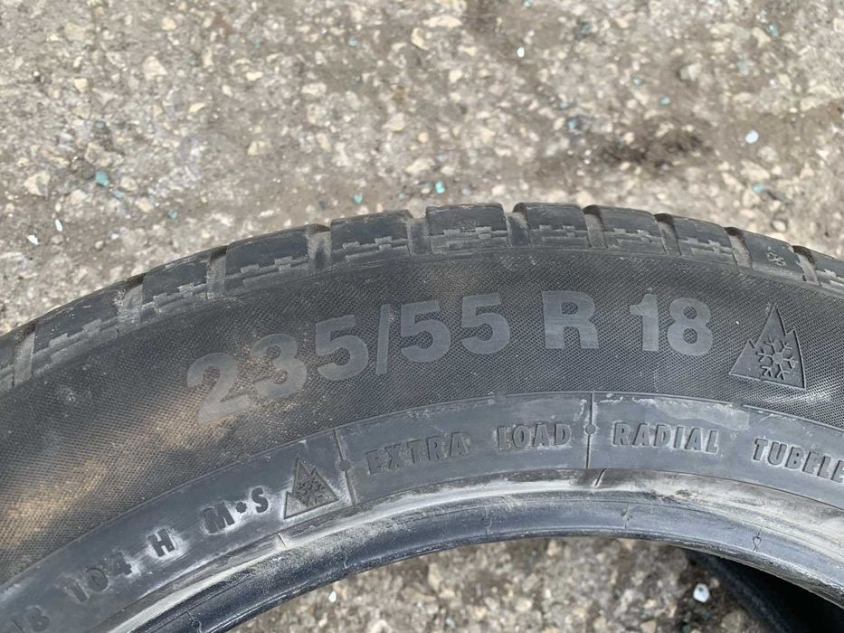 4 бр Зимни Гуми Continental 235/55 R18 DOT 0415 грайфер 5мм ном 8