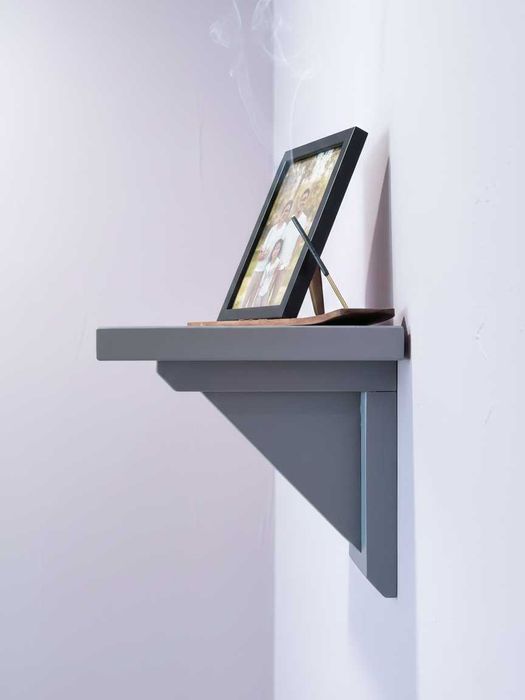 Etajera suspendata Haven Midi-lemn brad, design scandinav, 60 x 16 cm