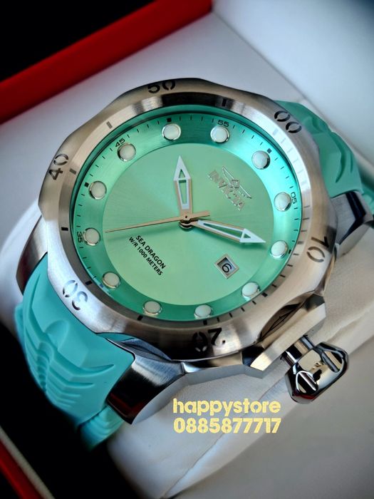 INVICTA Sea Dragon turquoise 54 mm, Инвикта нов ръчен часовник