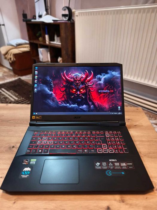 Laptop Gaming Acer Nitro, Ryzen 7 5800H, RTX 3060, 16GB, 512GB, 17.3"