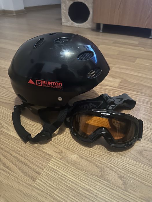 Vand casca cu ochelari snowboard/sky