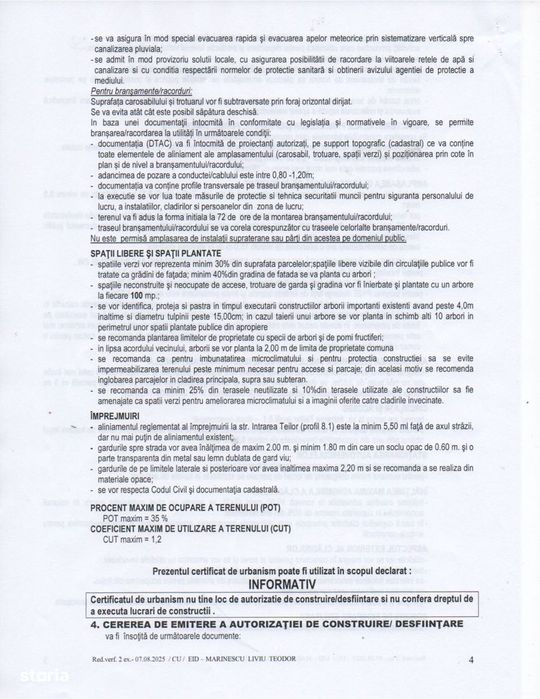 Vanzare teren intravilan imprejmuit 800mp Buftea