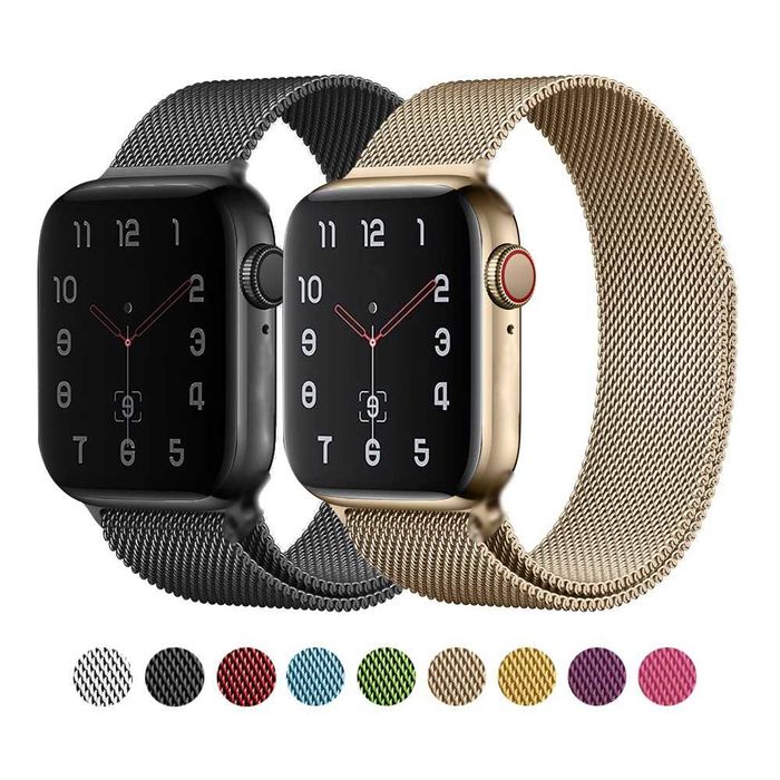 Curea ceas bratara metal Apple Watch 42 44 45 49 mm Milanese Loop 40