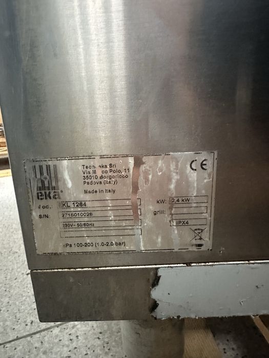 Dopitor profesional EKA EKL 1264 – 2 usi 60x40 full INOX, 2.4 kW – FABRICAT ÎN ITALIA