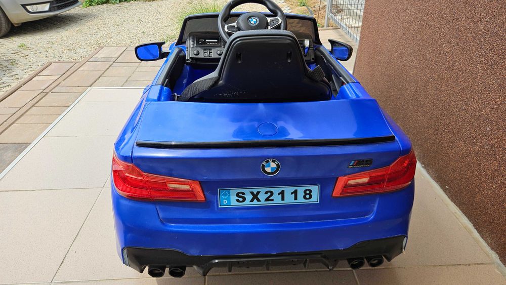 Masina electrica pentru copii BMW M5, roti de cauciuc Eva + Acumulator