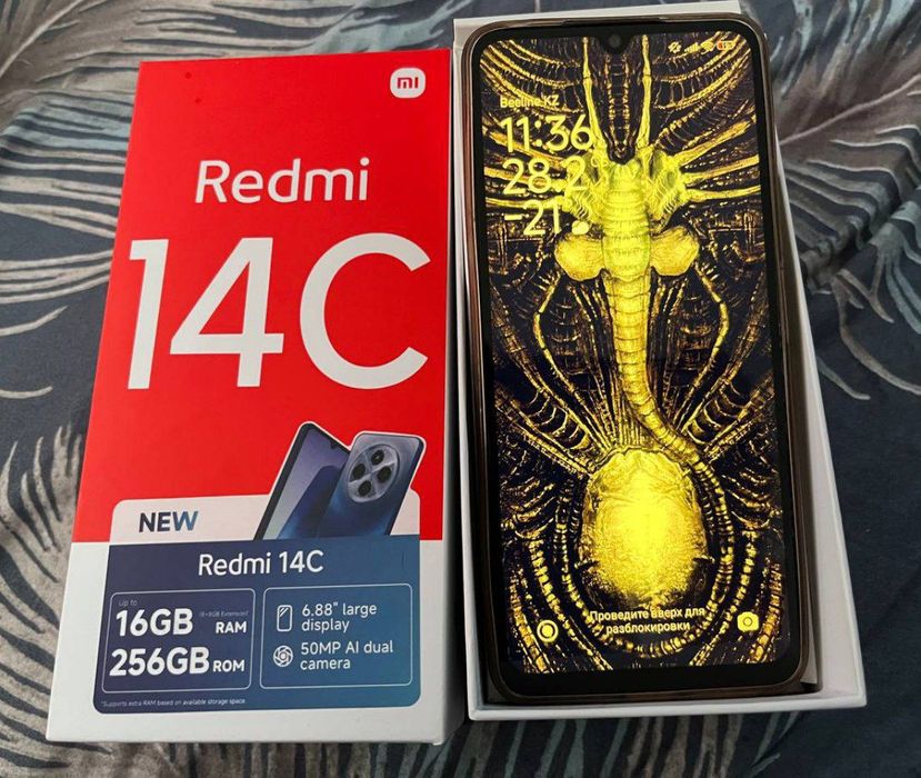 Редми 14С hyper OS (дисплей нормального цвета, это из-за камеры айфона