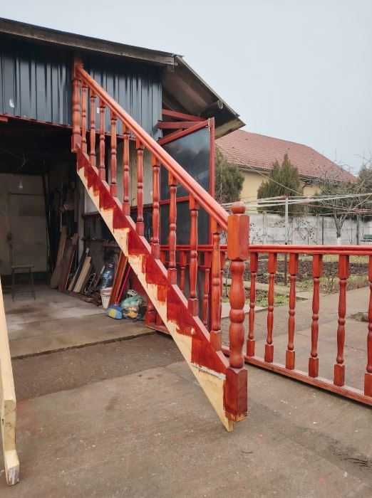 Balustrada lemn H total 240 cu podet