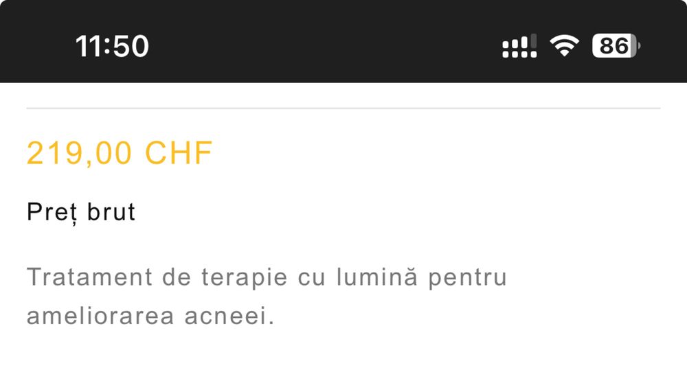 Tratament de terapie cu lumină pentru ameliorarea acneei