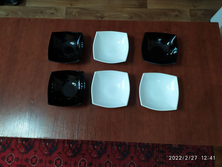 Сервиз столовый ,Luminarc. Чёрно - белый. Стильный.