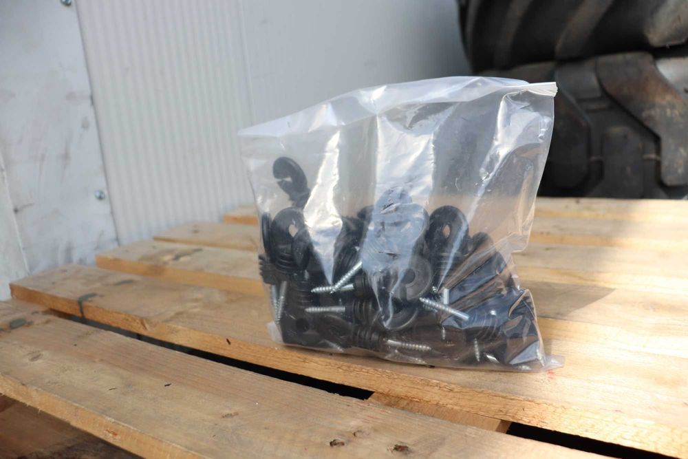Gard Electric Set Izolator inelar 50 Buc  negru mat pentru fir Livrare