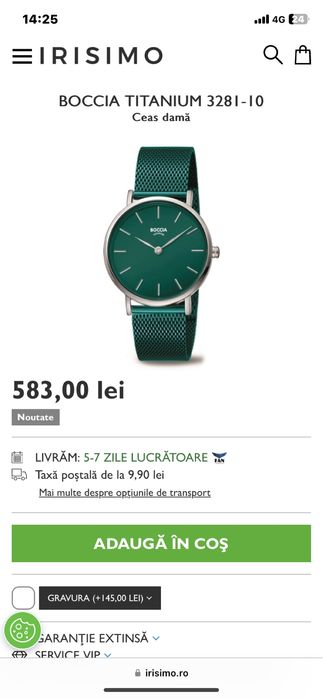 Ceas BOCCIA titanium