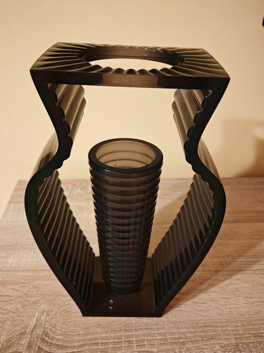 Vaza KARTELL - Shine design Eugeni Quitllet 20x33cm negru fumuriu