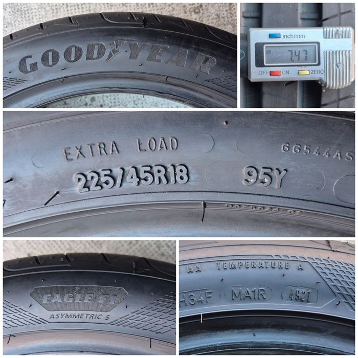 O bucată 225/45 R18 vară - una Goodyear Bridgestone