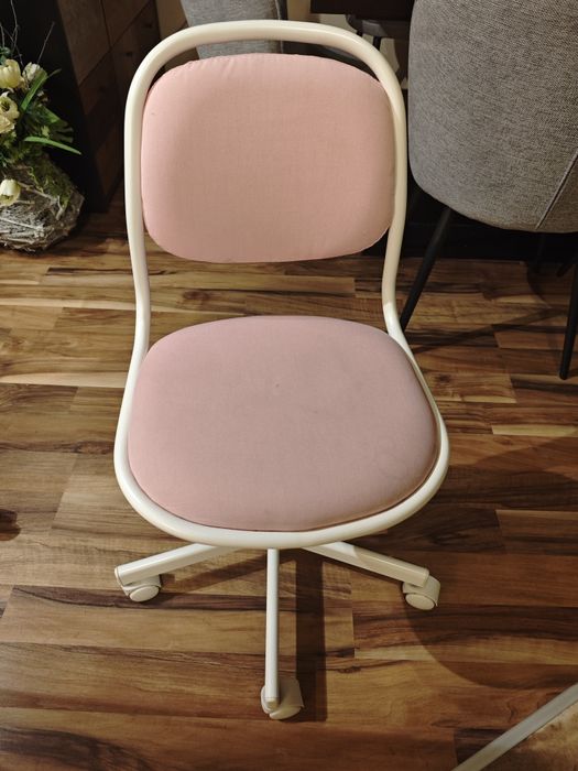 Въртящ се детски стол ИКЕА, розов