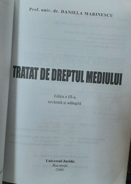 "Tratat de dreptul mediului" 2008 - Daniela Marinescu