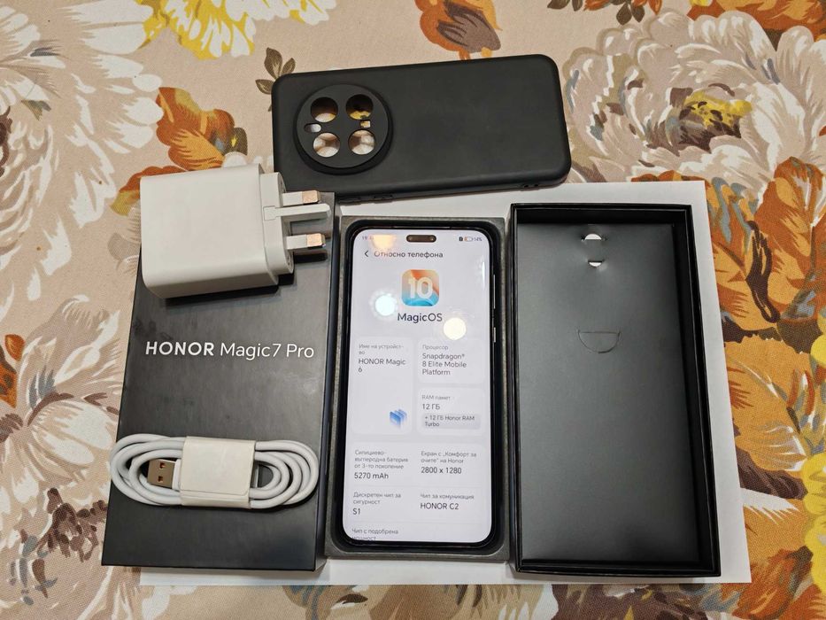 Honor Magic7 Pro/12-512/,като нов,комплект.