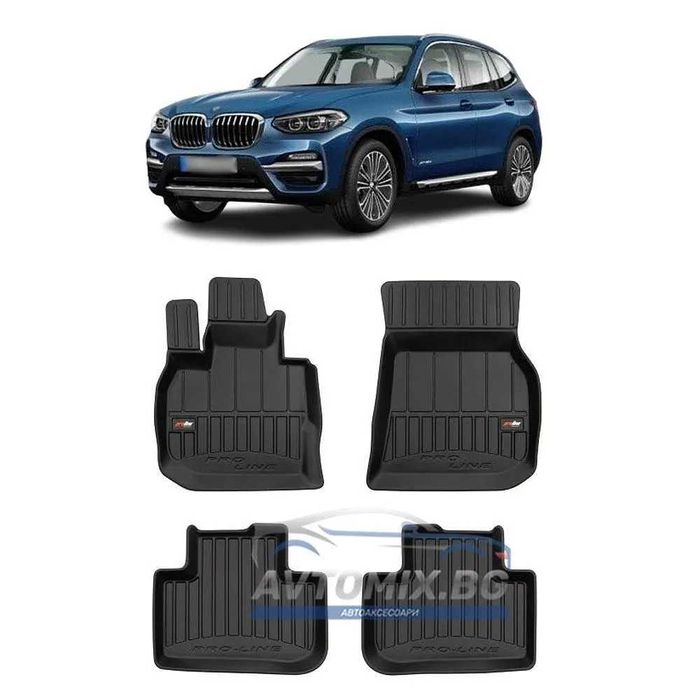 Гумени стелки зa BMW X3 G01, F97 след 2017 г., ProLine 3D