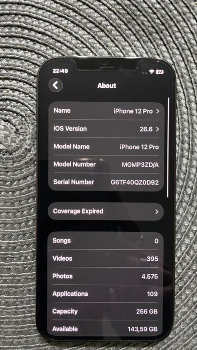 Vând iPhone 12 pro 256GB