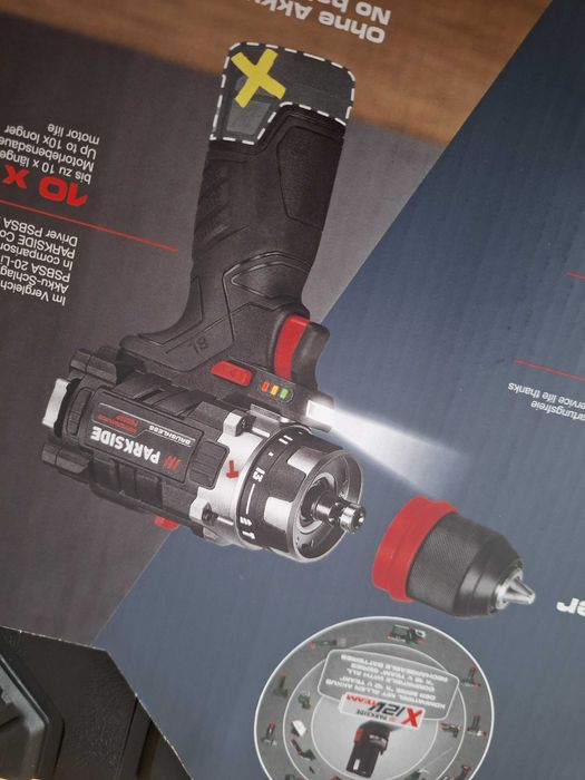 Bormasina -cu percutie Motor Brushless Parkside Performance 12V