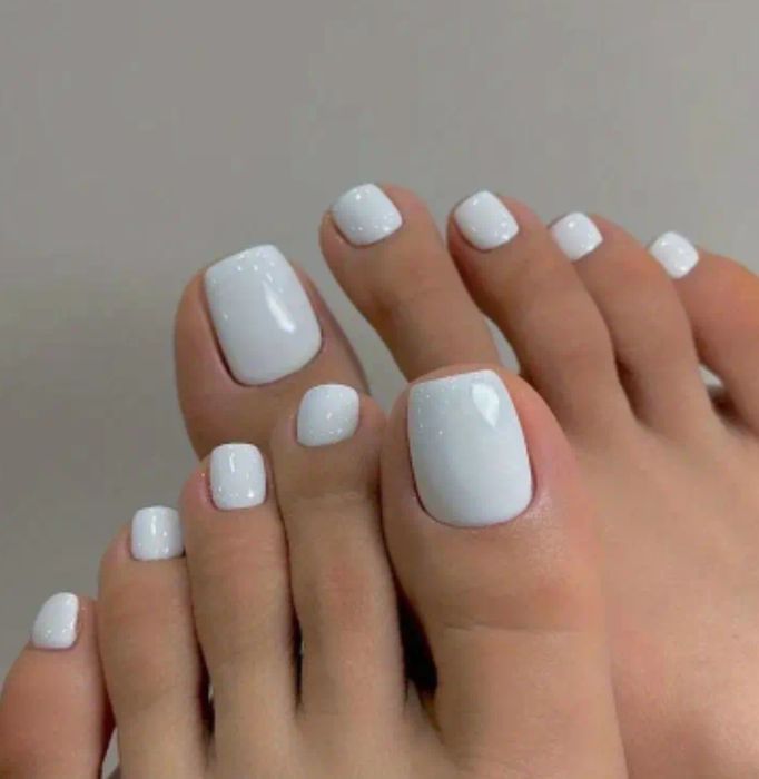 Unghii false pentru mâini sau picioare culoare alba