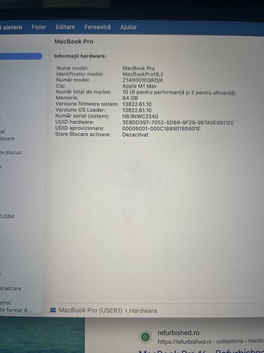 MacBook Pro 2021 | M1 MAX | 64 GB RAM | 1 TB  SSD