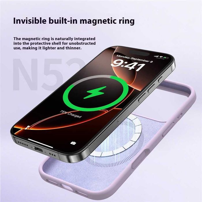 Husa MagSafe cu microfibra pt iPhone Air / 17 / 17 Pro / 17 Pro Max