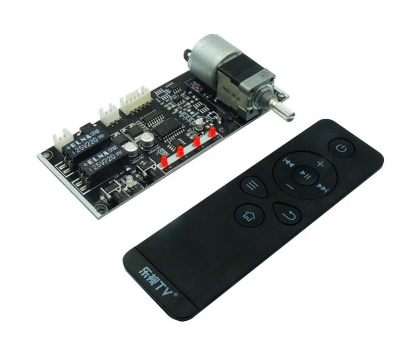 Селектор входов для усилителя звука с регул.громкости и пультом управ.