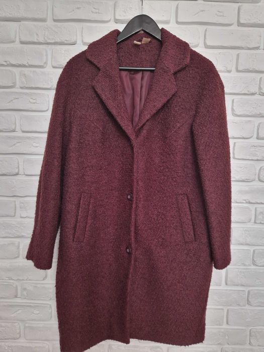 Palton H&m lână s-m burgund toamna/iarna