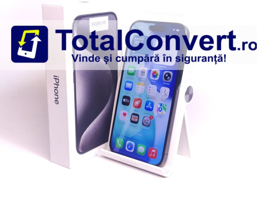 Apple iPhone 15 Pro 128GB Black Titanium, Garantie 24 luni | #D92466