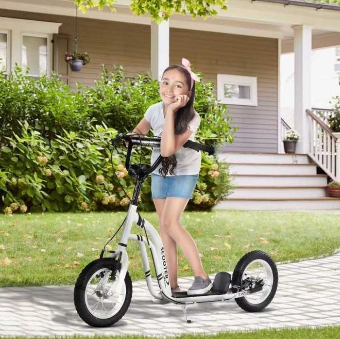 HOMCOM Trotineta copii 5+ ani inaltime reglabila frane duble sigilata