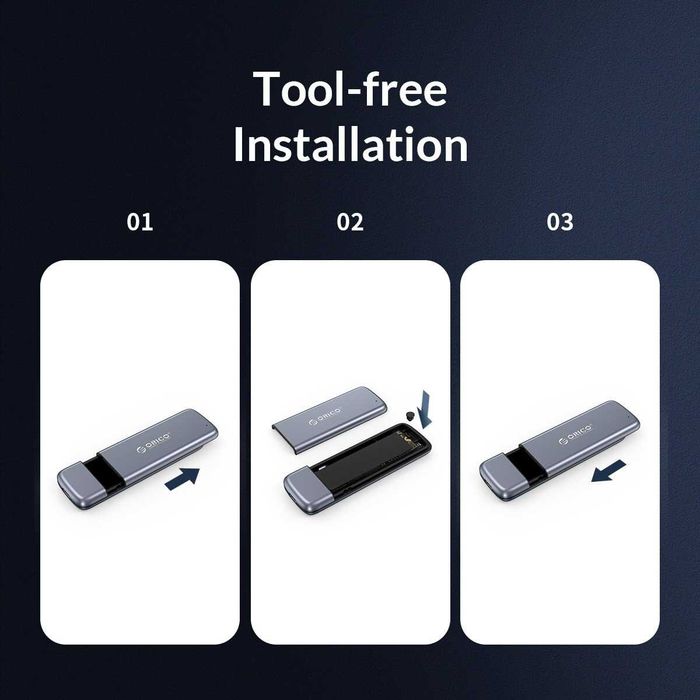 Adaptor DUAL SSD M.2 NGFF / NVMe la USB 3.0 si USB-C rack extern