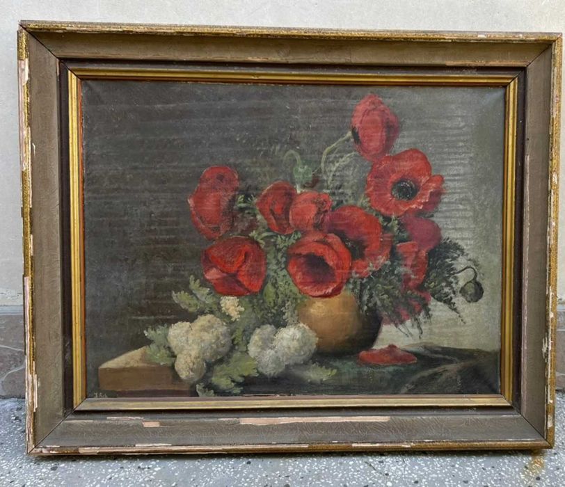 Макове– MAX STRECKENBACH– (GERMAN 1865-1936) Масло, платно! 84см/ 69см