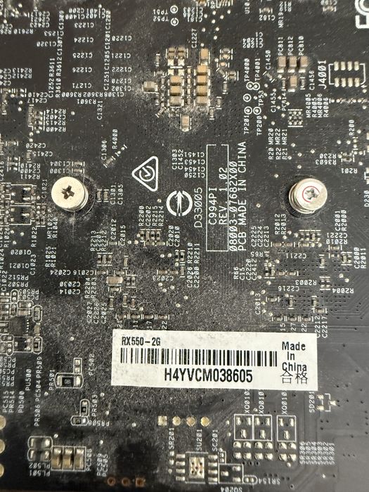 Placa video asus radeon rx550 2GB