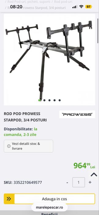 Rod pod Prowess Starpod 3-4 posturi